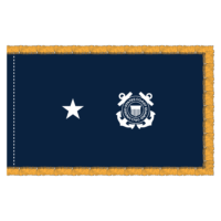 USCG 1 Star Blue Admiral Flag - Fringe