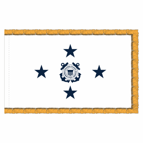 3x5 coast guard white four star phf