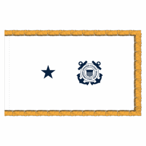 3x5 coast guard white one star phf