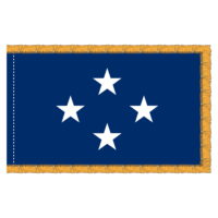 Navy 4 Star Blue Admiral Flag - Fringe