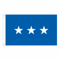 USAF 3 Star General Officer Flag - Grommets