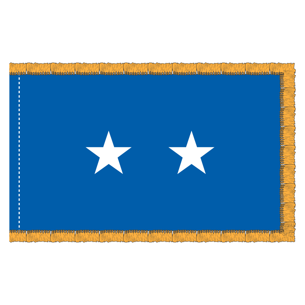 USAF 2 Star General Officer Flag - Fringe 2 USAF 2 Star General Officer Flag - Fringe
