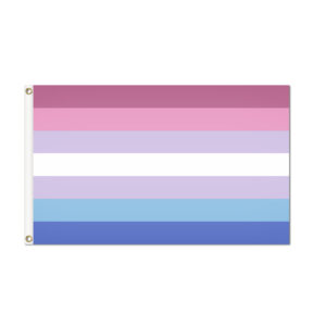Bi Gender Pride Flag Grommets Finish