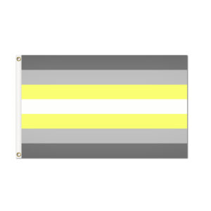 Demigender Pride Flag Grommets Finish