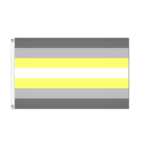Demigender Pride Flag Grommets Finish