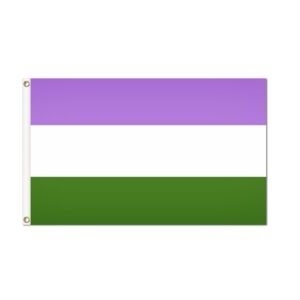 Genderqueer Pride Flag Grommets Finish