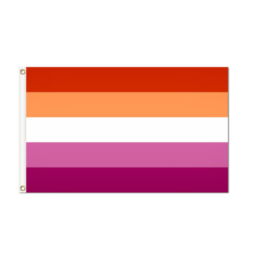 Lesbian Pride Flag Grommets Finish