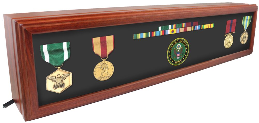 Medal Display Case - Walnut 2 Medal Display Case Walnut