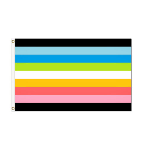 Queer Pride Flag Grommets Finish