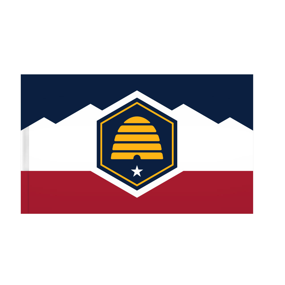 Utah Flag - Pole Hem 2 Utah Flag Pole Hem Finish