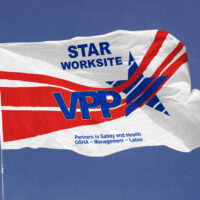OSHA VPP Star Worksite Flag - Grommets