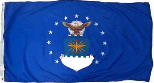 US Air Force Flag Grommets Finish