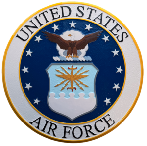 Air Force Wall Seal Painted Wood Finish