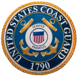 Coast Guard Wall Seal Painted Wood Finish