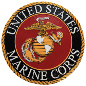 Marine Corps Wall Seal – Painted Wood Finish