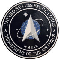 Space Force Wall Seal - Painted Wood